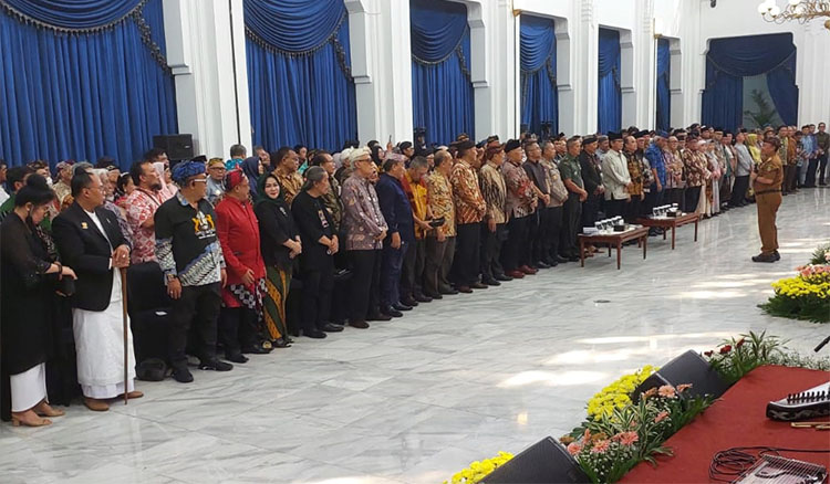 Peresmian Majelis Musyawarah Sunda (MMS) di Gedung Sate, Jln. Diponegoro Bandung, Senin, (08/07/2024)