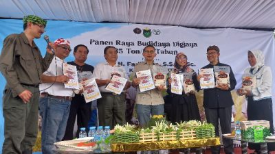 Antisipasi Krisis Pangan dan Kedaulatan Pangan Nasional, Pokja Agraria Gerpis Panen Padi Digjaya di Ciherang