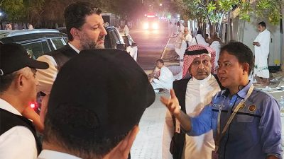 Dirjen PHU Hilman Latief dan Iyad bin Ahmed Rahbini (the Assistant Deputy Minister for Hajj Operations) berkoordinasi lakukan mitigasi kedaruratan