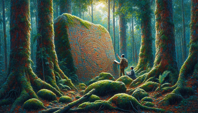 Ilustrasi: Prasasti di tengah hutan - (Sumber: Arie/MMS)
