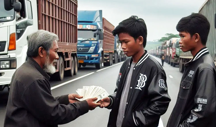 Ormas malak sopir truk
