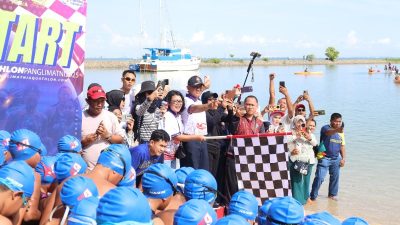 TNI AL Menyelenggarakan Open Tournament Aqualthon Dan Fun Run Di Nongsa Point Marina 