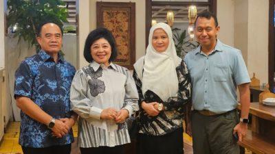 Silaturahmi Mantan KSAL Ade Supandi dengan Danlanal Bandung Kolonel Laut (P) Erfan Indra Darmawan