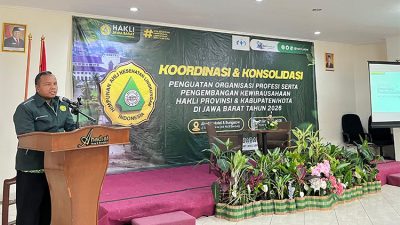 Dr. Pujiono, S.K.M., M.Kes., Ketua HAKLI Provinsi Jawa Barat Membuka Secara Resmi Rapat Koordinasi dan Konsolidasi