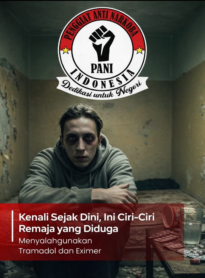 Judul: Kenali Sejak Dini, Ini Ciri-Ciri Remaja yang Diduga Menyalahgunakan Tramadol dan Eximer. Sumber: Divhumas(PANI)