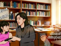 Karikatur Mang Mus - pembatasan media sosial bagi anak