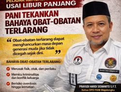 Pelajar Kembali Beraktivitas Usai Libur Panjang, PANI Tekankan Bahaya Obat-Obatan Terlarang