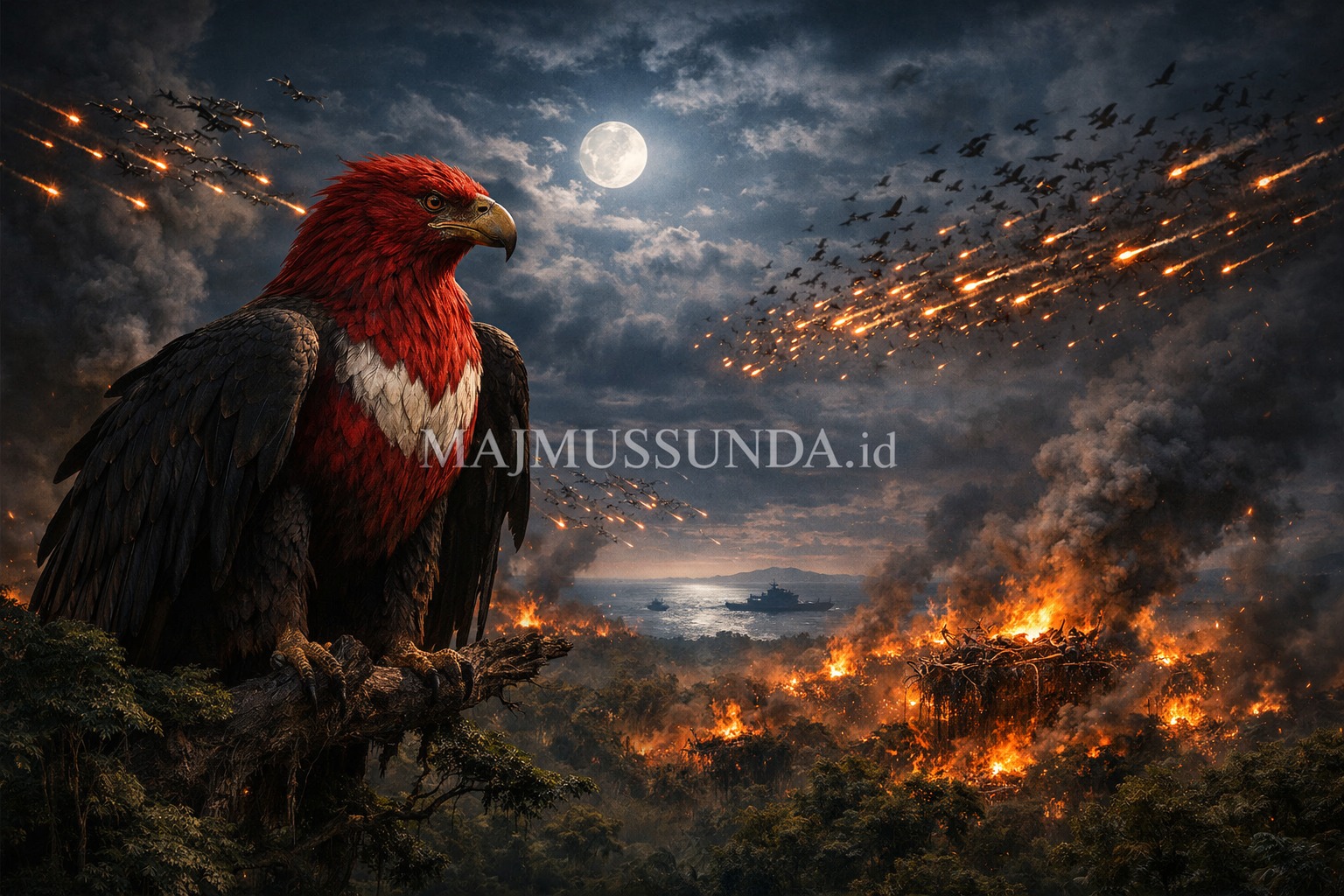 Artikel terbaru MajmusSunda News, “RENUNGAN GARUDA TENTANG BATAS PERANG DI LANGIT RIMBA”. Penulis: SABDAKELING