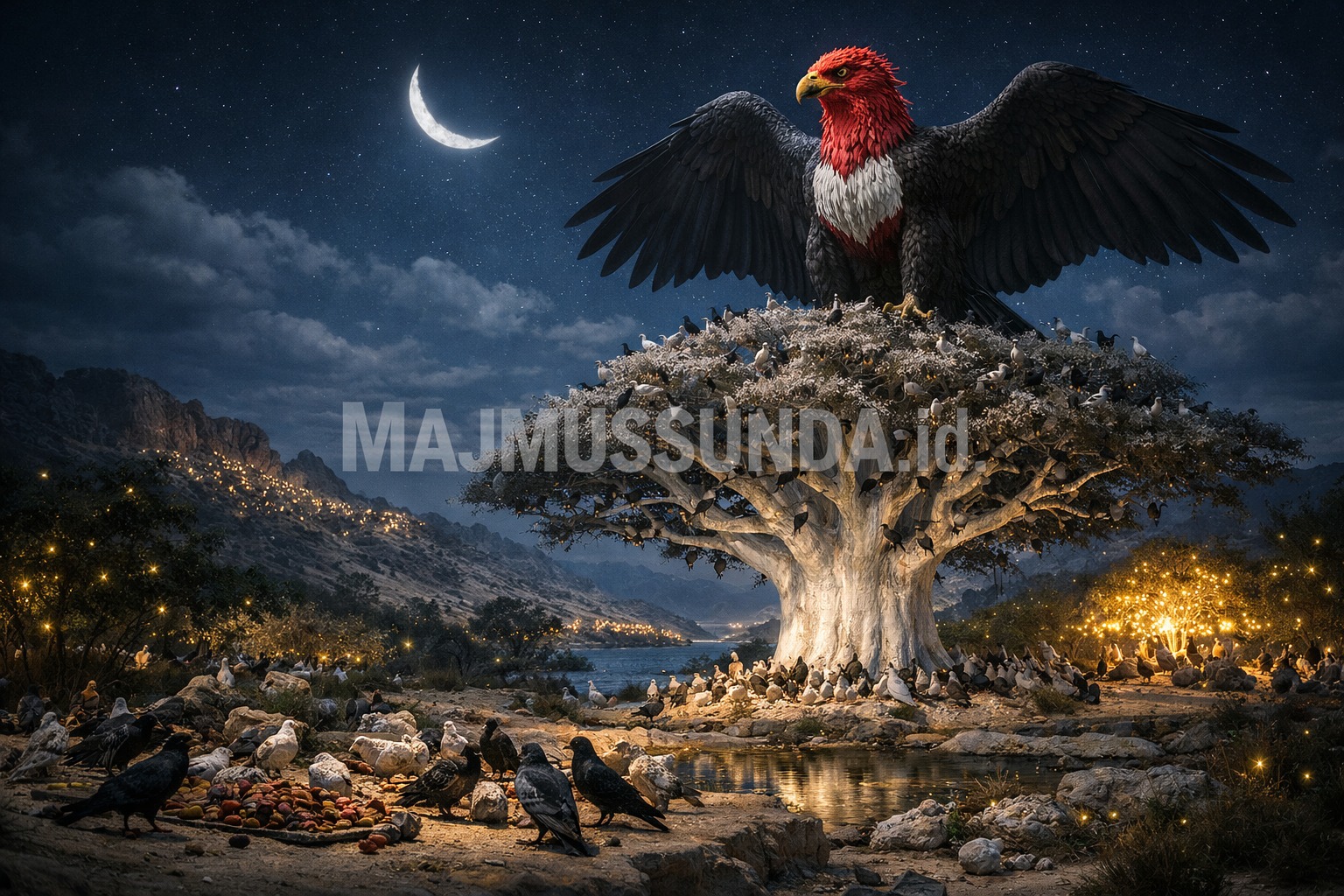 Artikel terbaru MajmusSunda News. Berita Imaginer #012: Renungan Garuda tentang Cahaya Bulan Sabit. Penulis: SABDAKELING