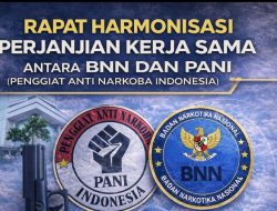 RAPAT HARMONISASI PERJANJIAN KERJA SAMA ANTARA BNN DAN PANI (PENGGIAT ANTI NARKOBA INDONESIA)