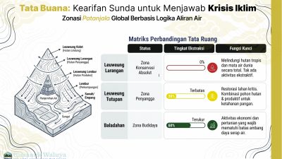 Opini terbaru "Judul: Tata Buana: Kearifan Sunda, Peta Jalan untuk Menjawab Krisis Iklim." Penulis: Widiana Safaat 