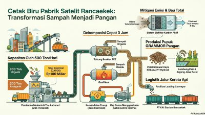 Kisah Sampah ke GRAMMOR (WtA) Bagian-28: Studi Kasus Bandung Raya Ke-11, Cetak Biru Fisik Pabrik Satelit Gerbang Timur Rancaekek Model