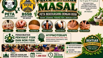 BSSB Batam Bersama Peta Menggelar Pengobatan Massal “Thibun Nabawi” Di Masjid As-Salam PUPR Tanjungpiayu