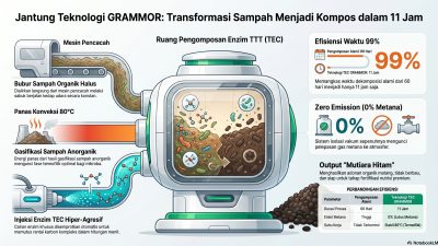 Kisah Sampah ke GRAMMOR (WtA) – Bagian-12: Gambaran Umum “Jantung Teknologi”, Ruang Pengomposan dengan Enzim TTT