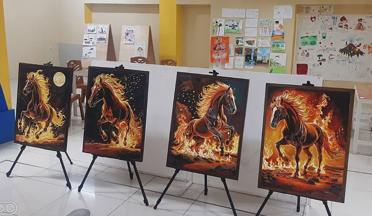Beberapa karya seniman yang terpajang di art space Cima'Art - (Sumber: BJN)
