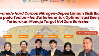 Mahasiswa Unpad Manfaatkan Sisik Ikan Nila sebagai Bahan Anode Baterai Ion-Natrium